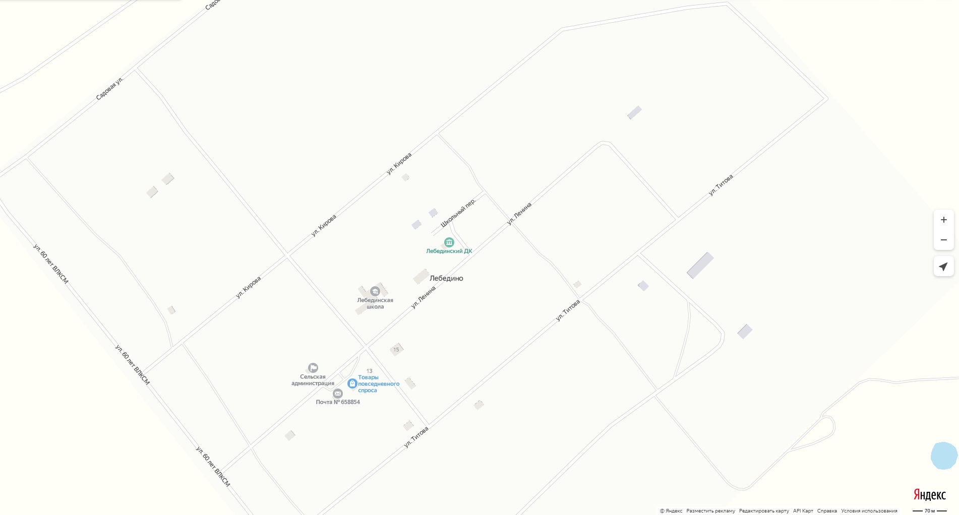 Карта села Лебедино.